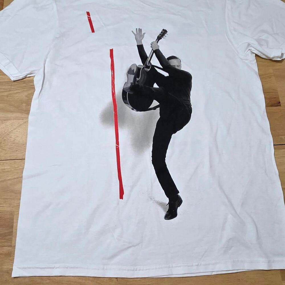 Bryan Adams Concert Tour Graphic t-Shirt White Medium NWOT Rock Band Tee